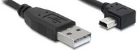 Kab USB AM5P-6 (A-B) Mini USB 0.5m hajlított apa Delock 82680