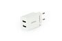 Adapter 2xUSB 2.1A 230V 10W 5v White Gembird EG-U2C2A-03-W