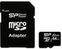 SDMicro  64Gb Silicon Power CL10 UHS-1 +Adapt.SP064GBSTXBU1V10SP