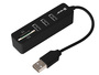 Kártyaolvasó USB Tracer CH4 +3Port HUB TRAPOD45693