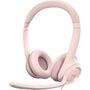 Fejhal +mikrofon Log H390 Headset USB Pink 981-001281