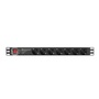 Szekr. x 220V Elosztó 7-es 16A 2m 7xSchuko PDU-PRO-07F-0200-BK