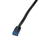 Kab UTP Patch CAT5e Lapos 15m Fekete színű Logilink CP0140B