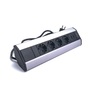 Elosztó 220V 4 aljzat 1,8m +2xUSB TOO VPS-317-4S ezüst asztalra