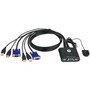 Elosztó KVM  2PC USB ATEN CS22U+kábel CS22U-AT