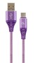 Kab USB Type-C M-M 1m Gembird Purple/White CC-USB2B-AMCM-1M-PW