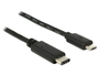 Kab USB Type-C 2.0 - USB 2.0 microB 0,5m Delock Fekete 83333
