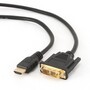 Kab Mon HDMI M - DVI M  7,5m Gembird CC-HDMI-DVI-7.5MC