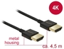 Kab Mon HDMI - HDMI 3D 4K Slim Premium 4.5m Delock 84775