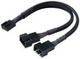 Kab Tápkábel 'Y' 4pin PWM Y kábel 15cm Akasa AK-CBFA04-15