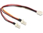 Kab Tápkábel Y Molex 3pin mama-2x3pin papa Delock 89343