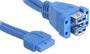 Kab USB3.0 pin fejes kábel anya - 2xUSB3.0-A 82942