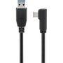 Kab USB3.1 C M- USB3.1 A M 1m 'L' alakú Black Goobay 66501