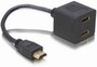 Fordító HDMI M - 2x HDMI F (mama) Delock 65056