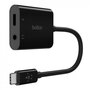 Fordító USB-C - 3.5mm Audio+USB-C BK Belkin RockStar NPA004BTBK