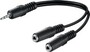 Kab 3,5mm Jack M - Y 2x3,5mm jack F x 2 Goobay 50464
