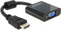Forditó HDMI-VGA konverter 15cm Delock 65512 Black