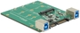 Fordító USB3.1 B + SATA 22pin - M.2 2280 + mSATA Delock 62732