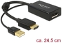 Fordító HDMI M - DP F 1,2 +USB powerDelock 62667