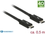 Kab ThunderBolt USB Type C M - M 0,5m 4K 5A Delock 84844