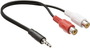 Fordító Audio Jack 3,5mm M  - 2xRCA F 20cm CAGB22250BK02