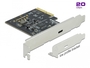 Multi I/O PCIE 1x USB-C 3.2 Gen 2x2 Delock 89036