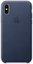Apple iPhone XS x Leather Case Midnight Blue mrwn2zm/a
