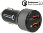 Adapter Autós 12V 2xUSB Quick Charge 3.0 Navilock 62739