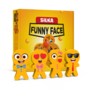 Radír, vicces arcok, 36 db/display, Silka