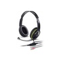 Genius HS-400A dual jack mikrofonos PC zöld headset