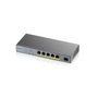 ZyXEL GS1350-6HP 5x GbE LAN PoE (60W) 1x GbE SFP smart menedzselhető CCTV PoE switch