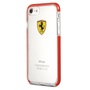 Ferrari iPhone 7 átlátszó/piros fényes hátlap