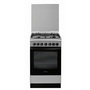 Indesit IS5G5PHX/E inox, szabadonálló, gáz, kombinált, főzőzóna: 4, sütő:60L, grill, tűzhely