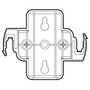 Aruba AP-MNT-W4 White Low Profile Basic AP Mount Kit