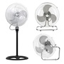 TOO FANS-45-300-B-3IN1 ezüst-fekete, 45 cm, sebességfokozat száma:3, 55 W, padló ventilátor