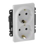 Legrand 753127 Valena Life gyermekvédelem nélkül/ fehér 2x2P+F csatlakozóaljzat