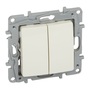 Legrand 764602 Niloé bézs kettős váltókapcsoló