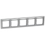 Legrand 770155 Valena vízszintes alumínium 5-ös keret