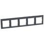 Legrand 770395 Valena fekete/ezüst 5-ös vízszintes keret
