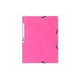 Exacompta A4 prespán fukszia gumis mappa