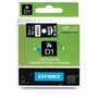 Dymo D1 12mmx7m fehér/fekete feliratozógép szalag