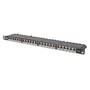 DIGITUS 19" 0,5U 24port Cat.6 HD kompakt fekete árnyékolt Patch Panel