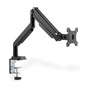 DIGITUS gázrugós C-bilincses univerzális (VESA 75/100) 1-es fekete monitor tartó konzol
