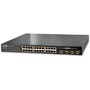 PLANET WGSW-24040HP 19" 24port GbE LAN 4xSFP L2/L4 menedzselhető PoE switch