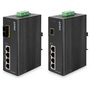 PLANET ISW-504PT DIN sínre szerelhető 5port 10/100Mbps nem menedzselhető ipari PoE switch