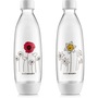 SodaStream BO DUO FUSE 2x1l fehér 2 db-os szénsavasító virágos palack szett
