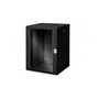 DIGITUS Rack Unique 19" 16U 820x600x600mm üvegajtós fekete fali rack szekrény