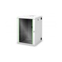 DIGITUS Rack Unique 19" 16U 820x600x600mm kétrészes üvegajtós szürke fali rack szekrény