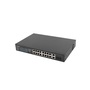 Lanberg RSFE-16P-2C-150 16x100Mbps PoE+ LAN 2x1GbE RJ45/SFP combo port nem menedzselhető PoE switch