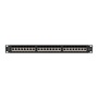 Lanberg PPSA-1024-B 19" 1U 24port Cat.6A FTP árnyékolt fekete patch panel